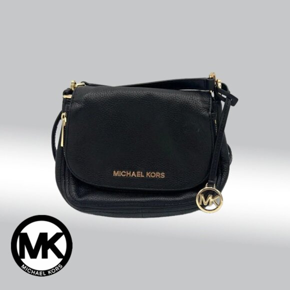 Michael Kors Black Crossbody with Gold Accents - Picture 1 of 13